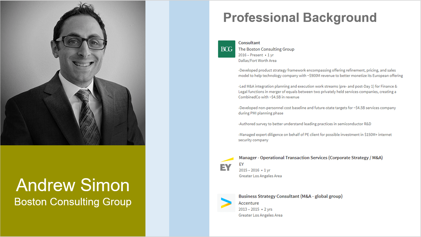 Andrew Simon - Professional Background
