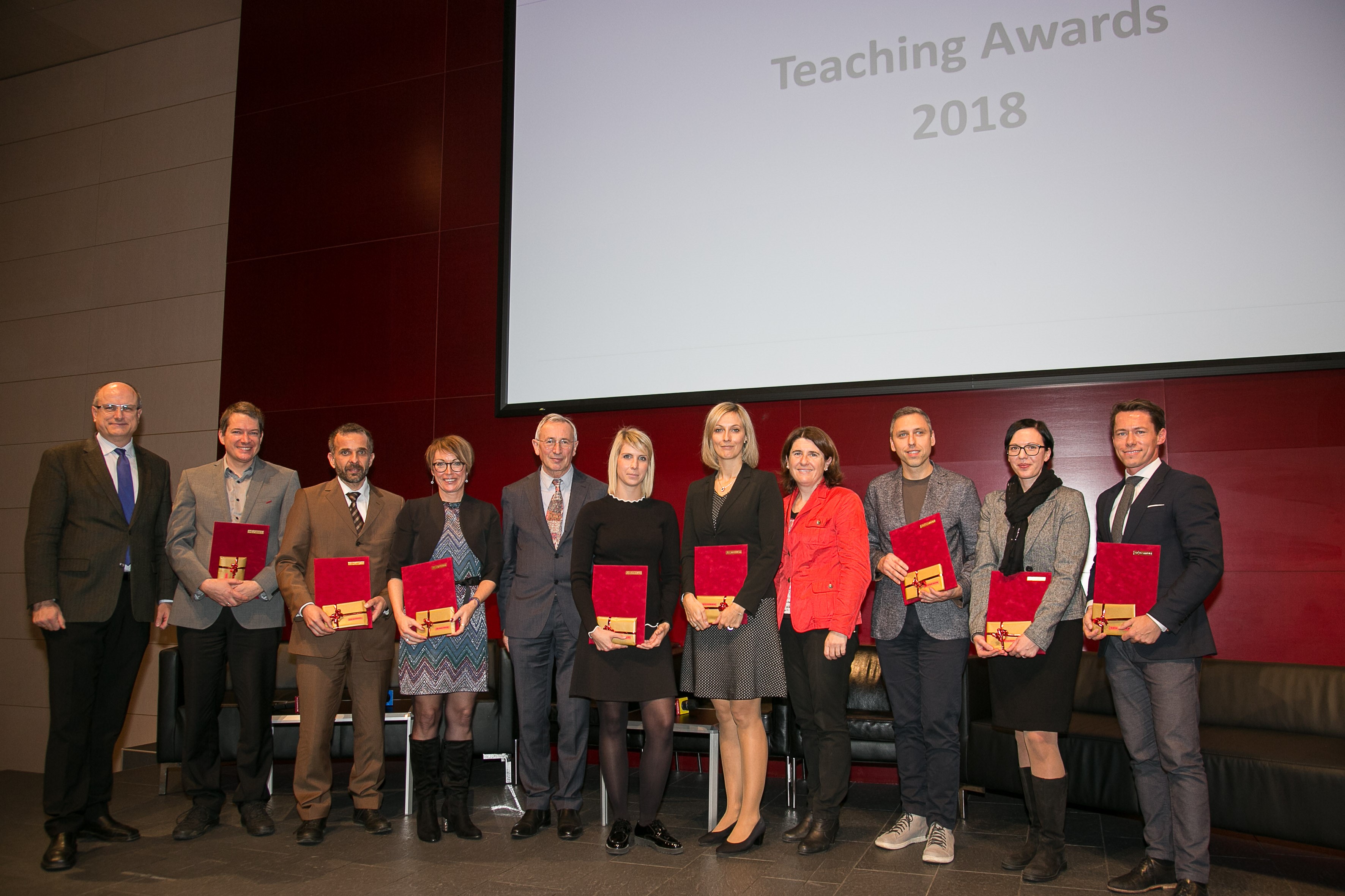 Die Preisträgerinnen und Preisträger des Teaching Awards 2018.