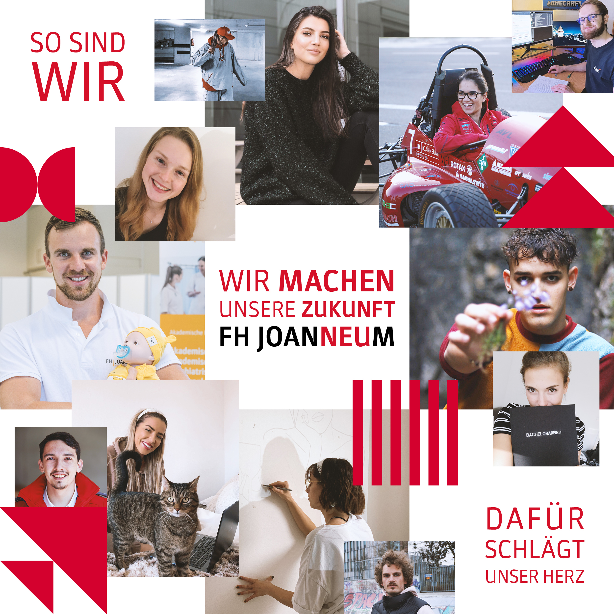 Unsere 12 Testimonials geben Einblicke in ihr Studium.