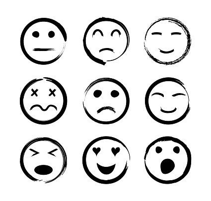 Emotionen dargestellt mit Emoticons