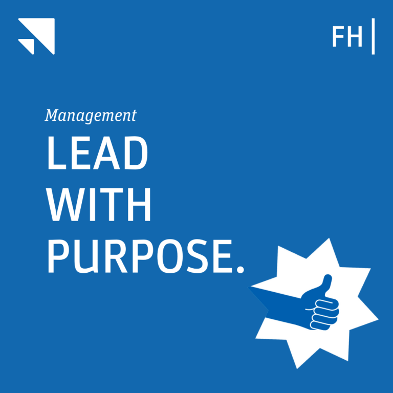 Grafikelement für das Department Management: Lead with Purpose