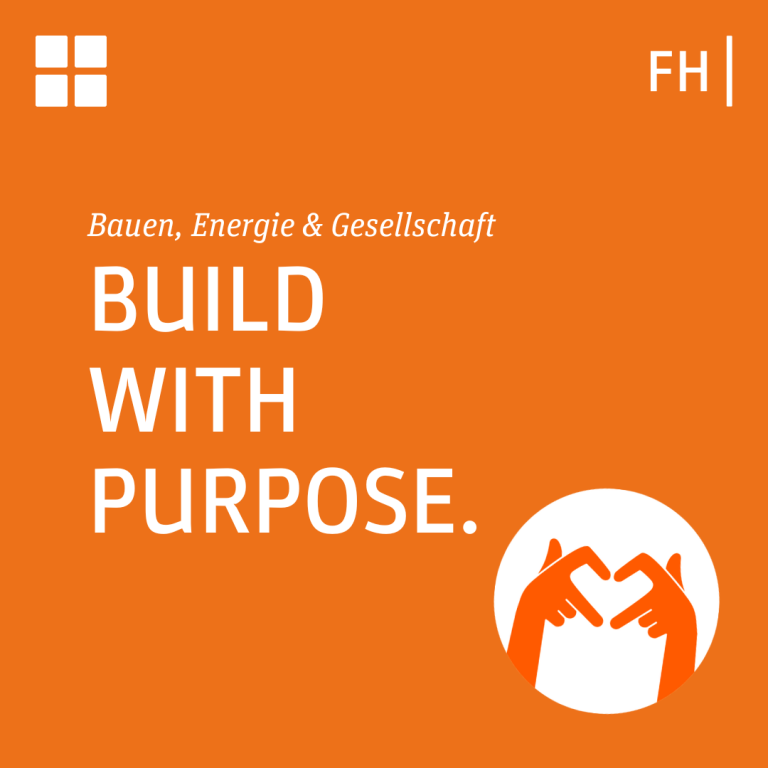 Grafikelement für das Department Bauen, Energie & Gesellschaft: Build with Purpose