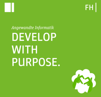 Grafikelement für das Department Angewandte Informatik: Develop with Purpose
