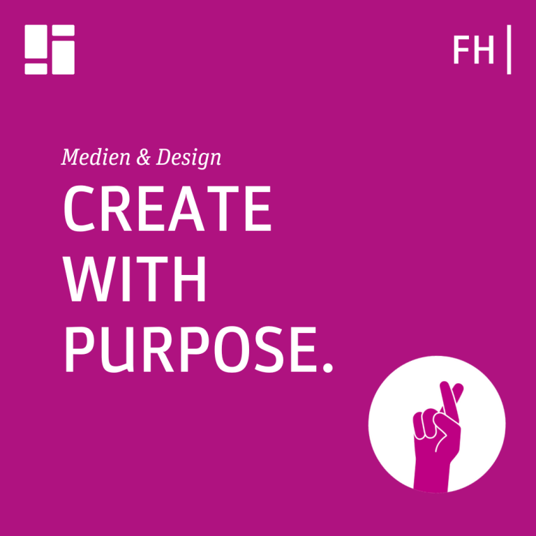 Grafikelement für das Department Medien & Design: Create with Purpose